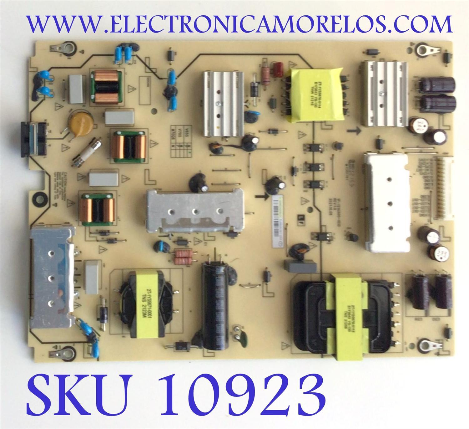 FUENTE DE PODER PARA TV VIZIO ORIGINAL / NUMERO DE PARTE 09-65CAQ090-01 / 1P-121AX00-1010 / FL026AA06195 / PANEL SD650DUZ-1 / DISPLAY JR645R3HA3L / MODELO V655M-K03 / V655M-K03 LFTVM8LY